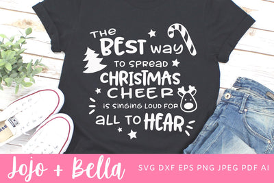 Christmas Cheer SVG, Christmas Quote Svg, Elf Svg, Christmas Sign Svg, Christmas Shirt Svg, Svg Files For Cricut and Silhouette, Sublimation, Iron On and Print. SVG Jojo&Bella 