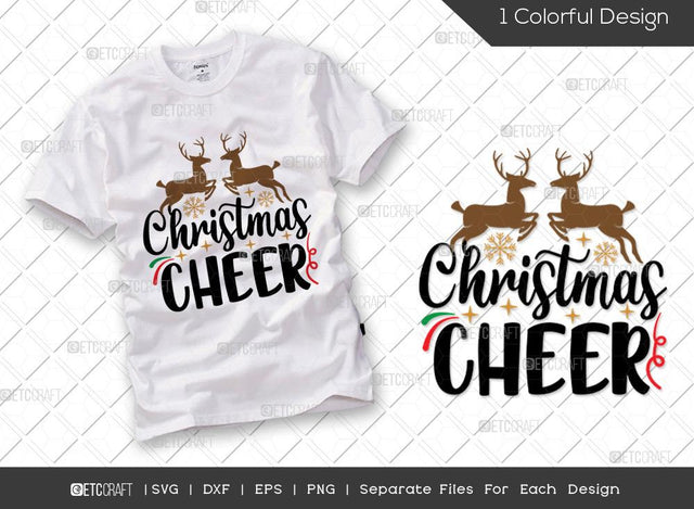Christmas Cheer SVG Cut File | Family Christmas Svg | Deer Svg| Merry Christmas Svg | Holiday Svg | Christmas Svg | T-shirt Design SVG ETC Craft 
