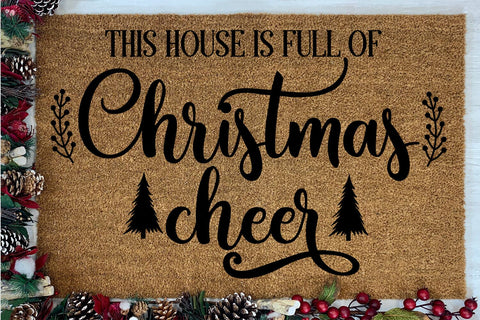 Christmas Cheer SVG I Christmas Doormat SVG I Door Mat SVG SVG Happy Printables Club 