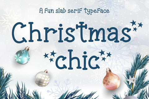 Christmas Chic Font AEN Creative Store 