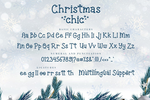 Christmas Chic Font AEN Creative Store 
