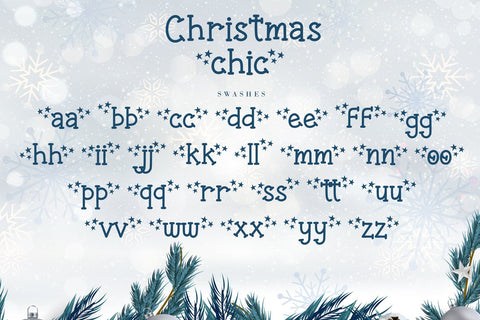 Christmas Chic Font AEN Creative Store 