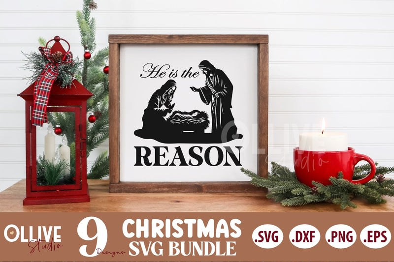 Christmas Christian Round Signs Bundle SVG - So Fontsy