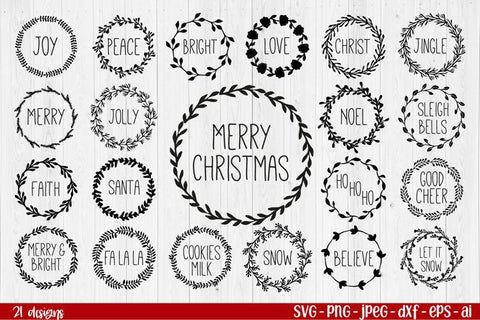 Christmas Circle Ornament SVG Bundle SVG TatiStudio 