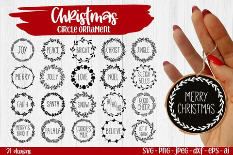 Christmas Circle Ornament SVG Bundle SVG TatiStudio 