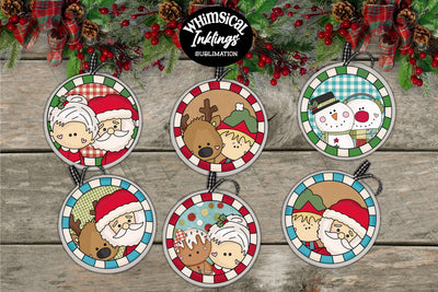 Christmas Clan Ornaments Sublimation Whimsical Inklings 