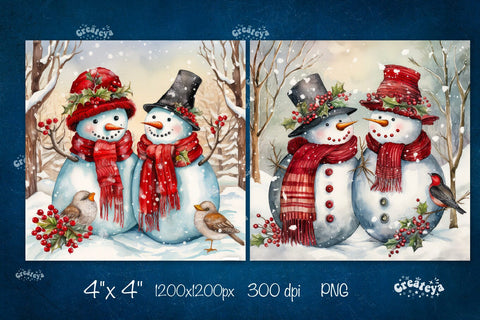 Christmas coaster Sublimation Bundle Square coaster design Snowman PNG Sublimation Createya Design 