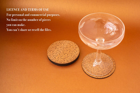 Christmas Coasters Circles Digital Vector Files for Laser Cutter - 6 Variations SVG MaramadeLaser 