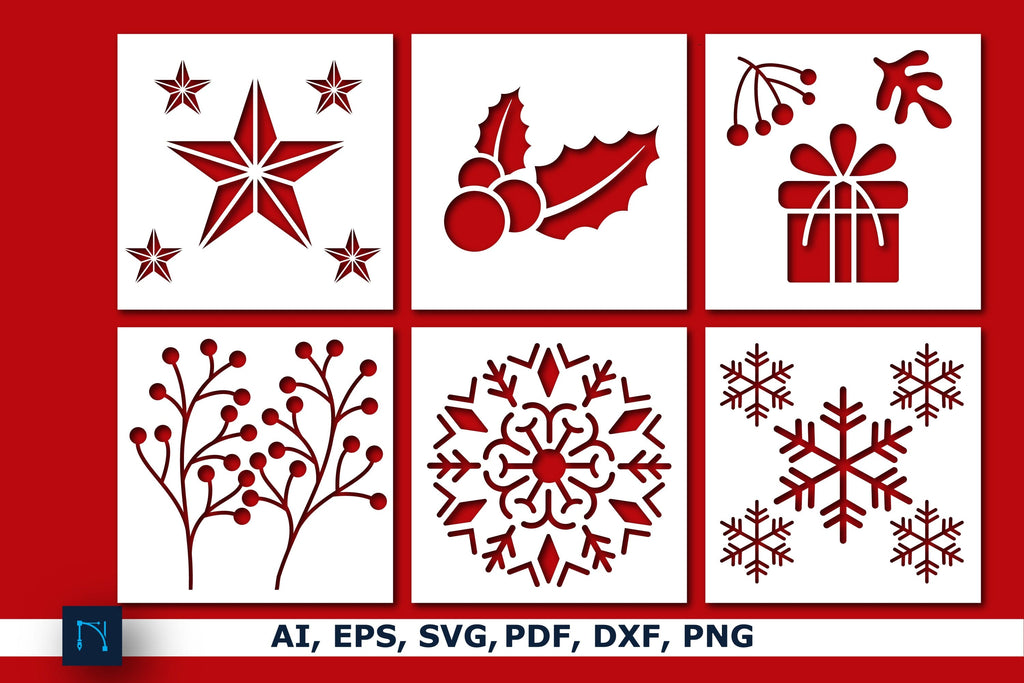 Christmas Coasters decor SVG bundle - So Fontsy
