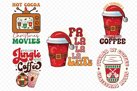 Christmas Coffee PNG Sublimation Bundle Sublimation CraftLabSVG 