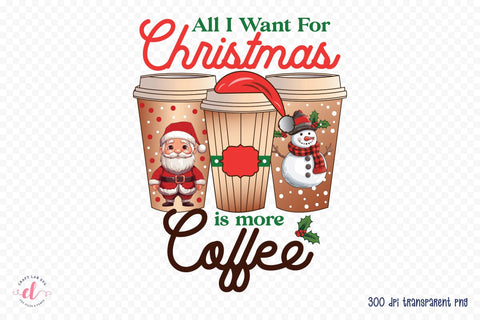Christmas Coffee PNG Sublimation Design Sublimation CraftLabSVG 