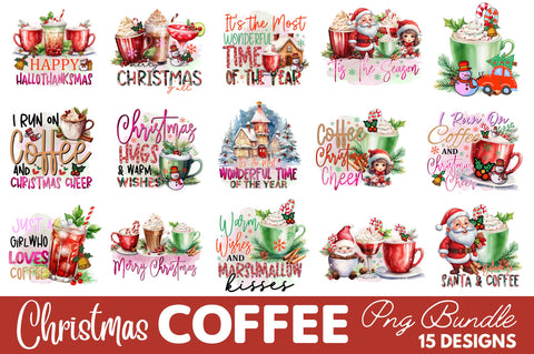Christmas Coffee Sublimation Bundle Sublimation Regulrcrative 