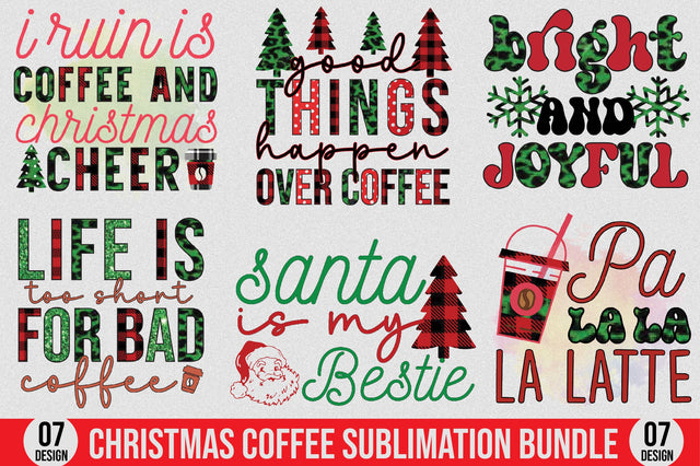 Christmas Coffee Sublimation Bundle Sublimation SVGista 
