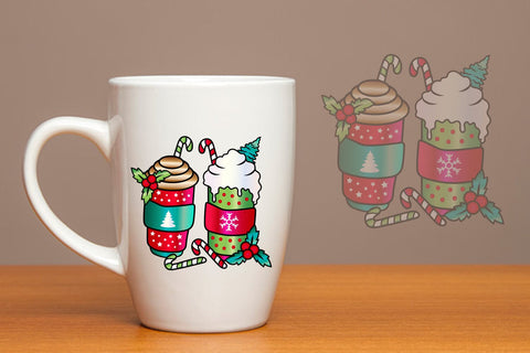 Christmas Coffee Sublimation Design | Coffee Sublimation PNG Sublimation zoellartz 