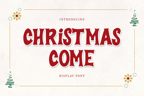 Christmas Come Font Sakha Design Studio 