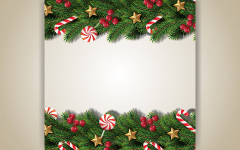 Christmas composition holiday wishes on red background with fir branches for greeting card poster SVG naemmiah021 