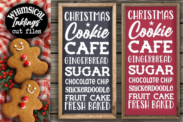 Christmas Cookie Cafe SVG SVG Whimsical Inklings 