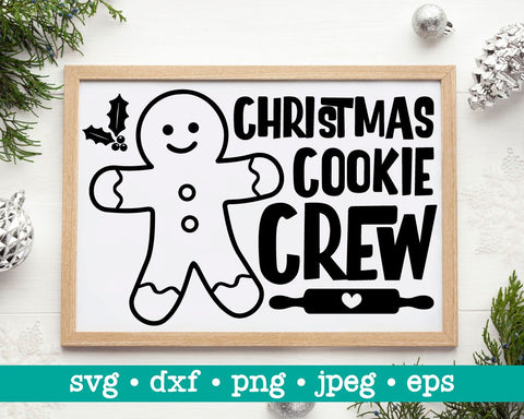 Christmas cookie crew svg, Christmas baking svg, Gingerbread man svg, Family cut files, Funny holiday quote SVG MAKStudion 