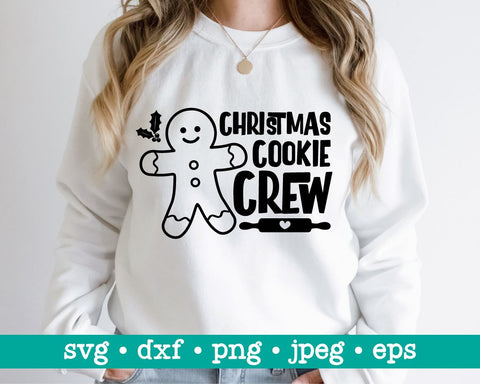 Christmas cookie crew svg, Christmas baking svg, Gingerbread man svg, Family cut files, Funny holiday quote SVG MAKStudion 