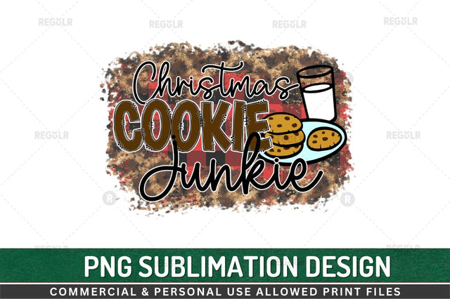Christmas cookie junkie Sublimation Design Sublimation Regulrcrative 