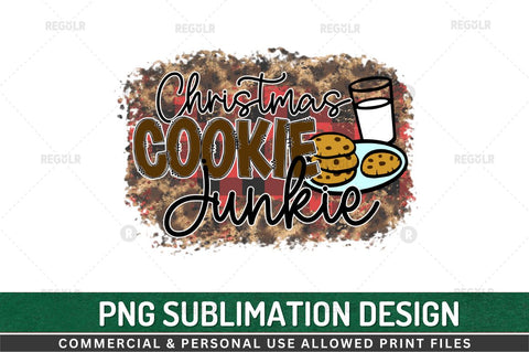 Christmas cookie junkie Sublimation Design Sublimation Regulrcrative 