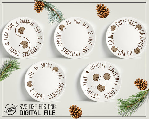 Christmas cookie plates SVG Boertiek 