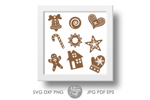 Christmas cookie SVG, gingerbread cookies SVG SVG Artisan Craft SVG 