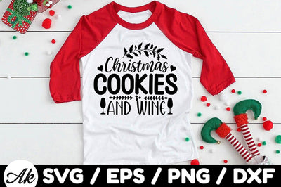 Christmas cookies and wine svg SVG akazaddesign 