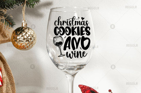 Christmas cookies and wine SVG SVG Regulrcrative 