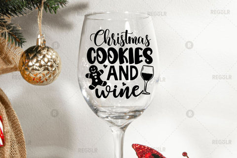 Christmas cookies and wine SVG SVG Regulrcrative 