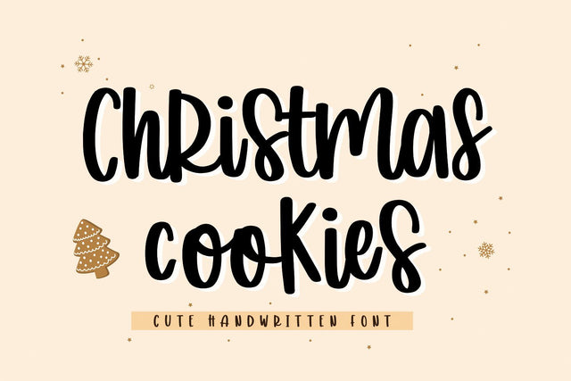 Christmas Cookies Font Mozarella 