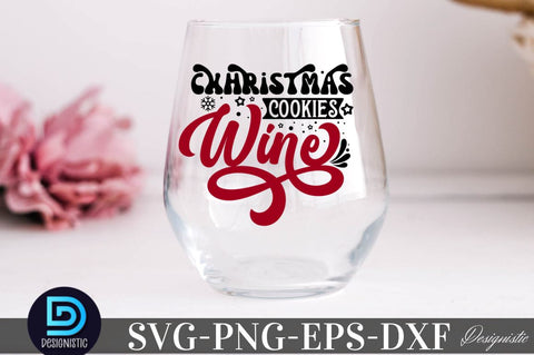 Christmas Cookies wine, Christmas Wine SVG SVG DESIGNISTIC 