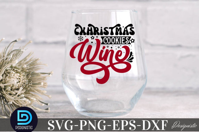 Christmas Cookies wine, Christmas Wine SVG SVG DESIGNISTIC 