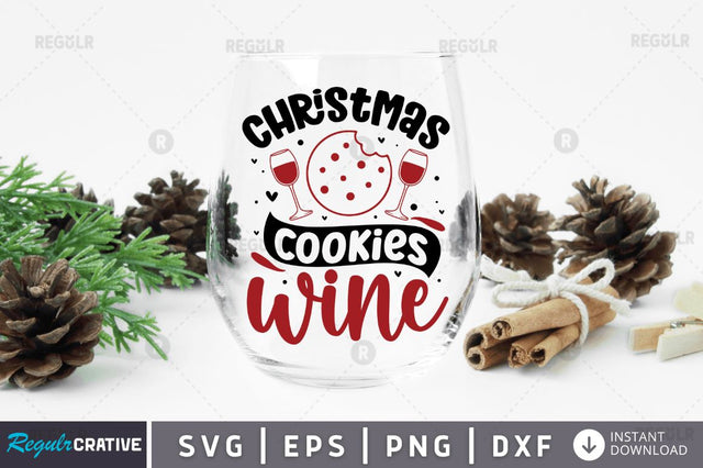 Christmas cookies wine SVG SVG Regulrcrative 