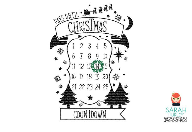 Christmas Countdown 2 SVG Sarah Hurley 