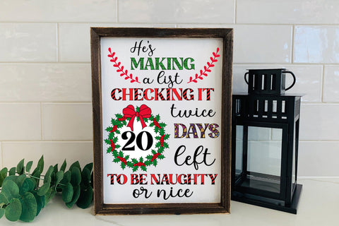 Christmas Countdown PNG Sublimation Design Sublimation CraftLabSVG 