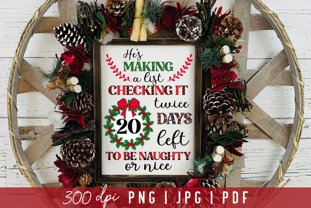 Christmas Countdown PNG Sublimation Design Sublimation CraftLabSVG 