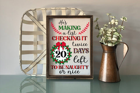Christmas Countdown PNG Sublimation Design Sublimation CraftLabSVG 