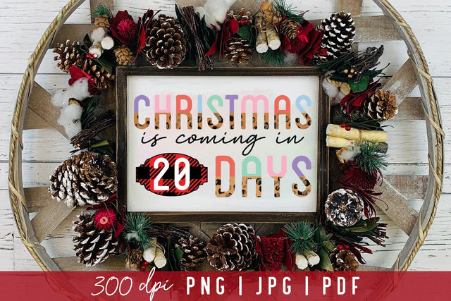 Christmas Countdown PNG Sublimation Design Sublimation CraftLabSVG 