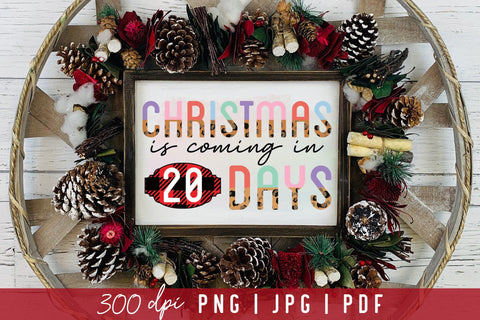 Christmas Countdown PNG Sublimation Design Sublimation CraftLabSVG 