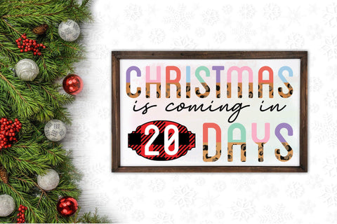 Christmas Countdown PNG Sublimation Design Sublimation CraftLabSVG 