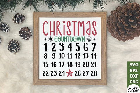 Christmas countdown Sign Making SVG SVG akazaddesign 