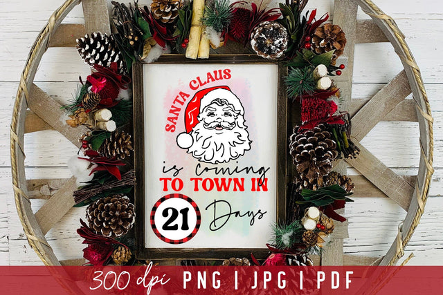 Christmas Countdown Sublimation Design PNG Sublimation CraftLabSVG 