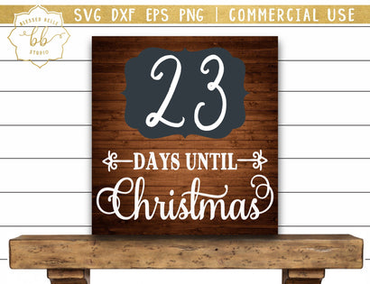 Christmas Countdown SVG Blessed Belle Studio 