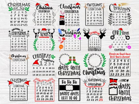 Christmas Countdown SVG Bundle, Advent Calendar SVG TonisArtStudio 