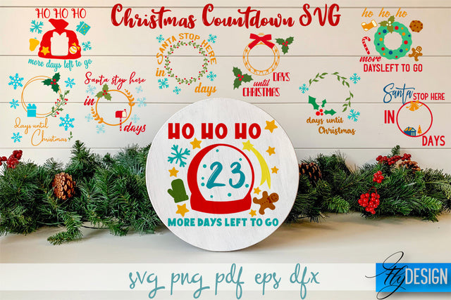 Christmas Countdown SVG Bundle | Winter Design | Funny Xmas SVG Fly Design 