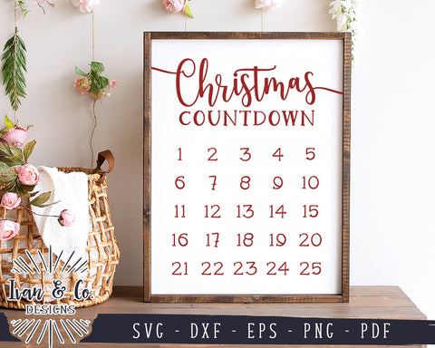 Christmas Countdown SVG Files | Advent Svg | Days 'til Christmas Svg | Commercial Use | Digital Cut Files (1270913692) SVG Ivan & Co. Designs 