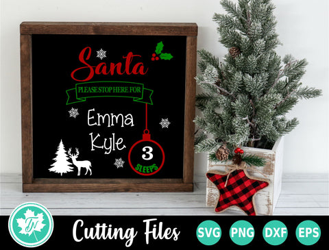 Christmas Countdown SVG | Santa Stop Here SVG TrueNorthImagesCA 