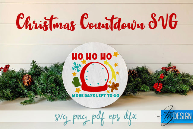 Christmas Countdown SVG | Winter Design | Funny Xmas SVG Fly Design 