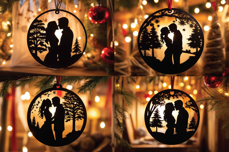 Christmas Couple Ornament SVG Bundle SVG MD JOYNAL ABDIN 